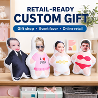 Poupée en peluche personnalisée avec photo, oreiller intégral personnalisé avec options de conception de costume