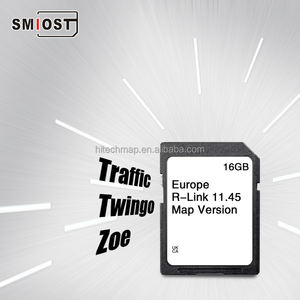 Tarjeta de Memoria SD con Software de Actualización de Navegación GPS CID para Automóviles SMIOST para Renault R-Link 11.45 Europa Traffic Koleos - Product Image 1