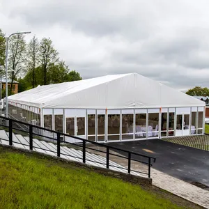 1000客人透明聚氯乙烯结构户外玻璃墙帐篷婚礼派对帐篷