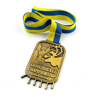 Medallas personalizadas religiosas de diseño personalizado Trofeos de metal deportivos de gimnasia troquelados personalizados para Champions League
