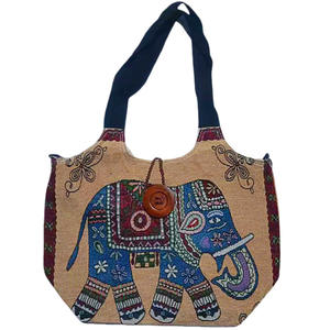 Patrón personalizado multifuncional estilo étnico bordado exquisito versátil bolso de lona de gran capacidad duradero chino - Product Image 4