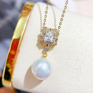 Colgante de Plata WENCHI S925, Cuentas de 10-15 mm, Accesorios de Perlas para DIY, Collar de Jade de Moda, Soporte para Dijes de Diamantes, China 10479 - Product Image 3