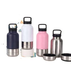 <span class=keywords><strong>Bottiglia</strong></span> d'acqua portatile <span class=keywords><strong>fondo</strong></span> staccabile <span class=keywords><strong>della</strong></span> tazza Thermos escursionismo acqua ciotola spazio <span class=keywords><strong>bottiglia</strong></span> con manico - Product Image 1