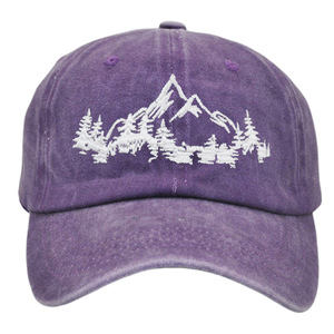 Cappellino da Baseball della foresta degli alberi di montagna cappello da papà per gli uomini delle donne ricamato in cotone campeggio per esplorare i cappelli da esterno - Product Image 6