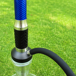 Cachimba de Acero Inoxidable Estilo Fibra de Carbono Premium con Una Sola Manguera, Set Completo en Caja de Regalo, Base de Vidrio, para Bares y Salones, Venta al por Mayor - Product Image 5
