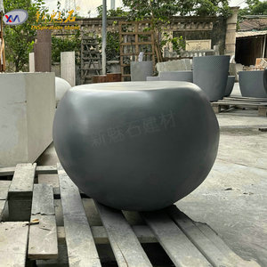 Nouveaux matériaux de construction en pierre, tabouret en béton en forme d'œuf, gris C30, haute résistance, chaise d'intérieur et d'extérieur - Product Image 1