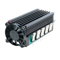 Dissipateur thermique en aluminium CNC personnalisé avec ventilateur de refroidissement pour alimentation électronique et refroidissement LED