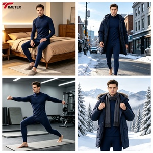 Ensemble <span class=keywords><strong>de</strong></span> sous-vêtements longs personnalisés TIMETEX pour hommes, hiver, sans couture, confortable, fonction compression, sous-vêtements thermiques - Product Image 2