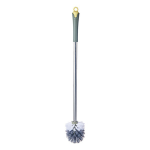 Stainless Steel Long Handle Toilet Brush With Soft Bristles For Bathroom <b>Cleaning</b> <b>And</b> Squat Toilet Use - Product Image 5