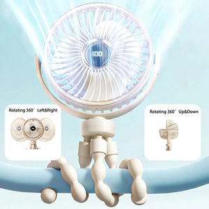 El Mejor Ventilador Portátil Mini para Cochecito, Ventilador Pequeño con Clip, Ventilador Eléctrico Recargable USB de 2000 mAh para Asiento de Coche, Cuna, Caminadora, Viajes con Bebés - Product Image 2
