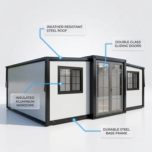Casa Container Pieghevole Portatile <span class=keywords><strong>per</strong></span> Vendita, Casa Prefabbricata Moderna di Lusso, Casa Container Pieghevole da 40 Piedi - Product Image 3