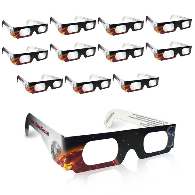 Customize Fireworks Paper Cinema Diffraction Plastic Framed Eclipse Glasses Solar Eclipse Glasses
