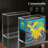 Boîte de présentation en acrylique personnalisée pour cartes de collection avec couvercles magnétiques robustes – Étui de protection en acrylique pour cartes ETB