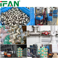 IFAN forgé chromage NPT BST 1/2 "-2" filetage de pouce mamelon égal raccords de tuyauterie en laiton
