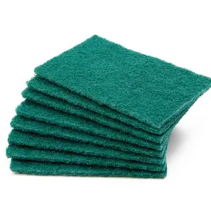 Tampon à récurer en nylon vert durable pour la cuisine, réutilisable pour le nettoyage de la vaisselle