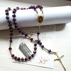 Collier de prière en perles de cristal à la mode avec croix de Jésus pour cadeau - Product Image 4