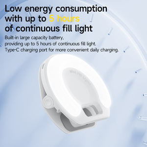 2025 мини-Макарон Цвет светодиодное кольцо свет портативный селфи фото и видео Освещение для телефона и ноутбука D7 Сращивание зажим Новое поступление - Product Image 6