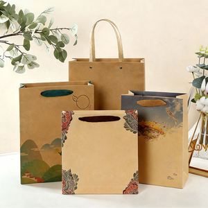 Luxury Eco-Friendly Biodegradable Art Paper Bags with Ribbon Handle for Boutique Shopping Supermarket & Promotion Custom Logo - Product Image 6