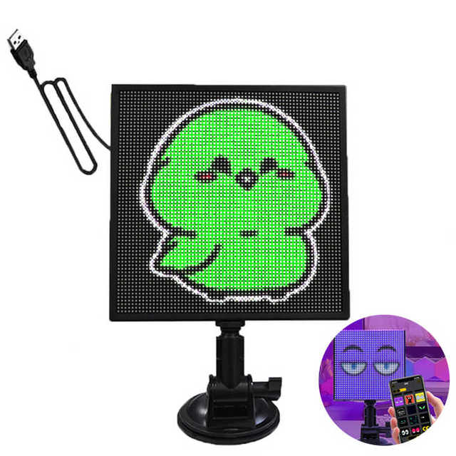 Cars Accessories Led Pixel Display Screen, Electric Rear Window Digital Display Led Panel Light Animation Led Screen App Control