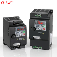 Variateur de fréquence SUSWE 0,75 kW/1,5 kW monophasé/triphasé 380 V/220 V 50/60 Hz RS485 pour moteur de ventilateur, contrôle V/F, IP20, certifié ROHS