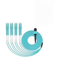 Cable de Fibra Óptica Multimodo NX CORE MPO a LC OM3 OM4 de 12 Núcleos, Conector de Distribución para Redes de Centros de Datos FTTH