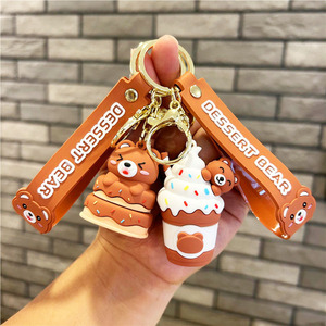 พวงกุญแจยางรูปหมีทำจากพีวีซีนิ่มลายการ์ตูนพวงกุญแจยาง2D/3D ออกแบบโลโก้ได้ตามต้องการ - Product Image 3