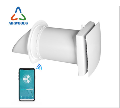 Low Noise Quiet Air Purifier Residential Supply Air Exhaust Air Heat Recovery Cooling Heating ERV HRV for Bedroom