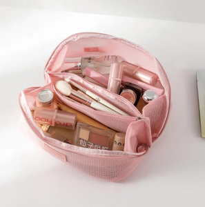 Custom Logo Travel Portable Zipper <b>Makeup</b> Pouch Nylon Mesh Cosmetic <b>Bag</b> with Customized Features - Product Image 2