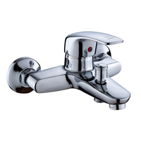 Échantillon Gratuit : Robinet Mural Chromé Chaud/Froid pour Salle de Bain, Mitigeur de Baignoire pour Ensemble de Douche
