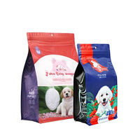 Sacs d'emballage à fond plat à fermeture éclair imprimés sur mesure à 8 soudures latérales pour aliments pour animaux de compagnie, sacs de 5 lb pour nourriture pour chiens Pedigree