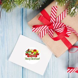 500 autocollants ronds de Noël par rouleau, étiquettes autocollantes, motif personnalisé disponible - Product Image 2