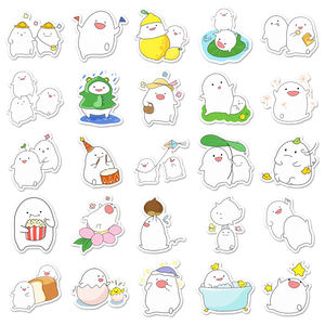 50 pezzi all'ingrosso della fabbrica bella vignetta impermeabile eco-friendly materiale PVC Blah adesivo per la decorazione dello zaino della macchina fotografica adesivo - Product Image 4