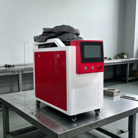 Soudeuse laser portative 1500W à refroidissement par air, 3 fonctions : soudage, nettoyage, découpe de métaux