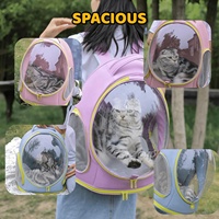 Sac à dos bulle Oxford pour chat, chien, lapin, avec fermeture éclair, approuvé par les compagnies aériennes, léger, respirant, portable, transparent, pour la randonnée