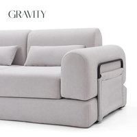 Weiches Neues Bestseller Komfortables Hochdichtes Doppel-Schlafsofa für Wohnzimmer Apartment Faltbares Verstellbares Stoffsofa