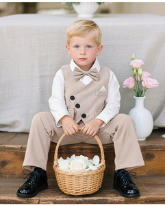Offre Spéciale – Ensemble Trois Pièces Habillé à Manches Longues pour Garçons d'un An, Idéal pour Fêtes et Mariages - Product Image 4