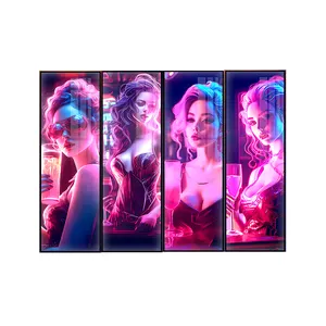 Hiện đại tường nghệ thuật trang trí nội thất sexy Beauty LED Strip pha lê sứ sơn cho bar và KTV trang trí