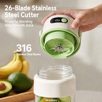 Mixeur Portable Rechargeable 1000ML 80W avec 26 Lames Haute Vitesse pour Fruits et Légumes, Bouteille Mixeur Smoothie, Normes CE RoHS, Fabrication OEM