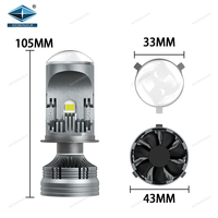 Projecteur LED étanche IP68 H4 Canbus Phares de croisement/phares de route Blanc 6500K 240W 24000LM Adaptation universelle RoHS