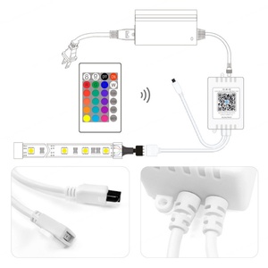 Control Remoto IR Bluetooth, Controlador RGB DC12-24V 24 Teclas SMD5050 3CH 144W Carga Máxima, Controlador de Tira de Luz de Neón - Product Image 4