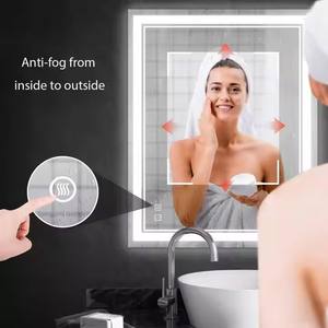 Espejo de baño Led antivaho montado en la pared, espejo de tocador impermeable con luces de triple color iluminadas personalizadas personales - Product Image 5