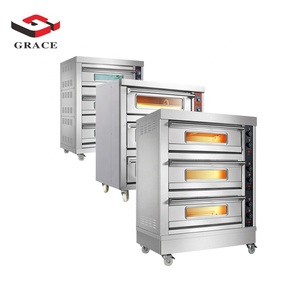 Horno <span class=keywords><strong>de</strong></span> <span class=keywords><strong>Pizza</strong></span> Eléctrico <span class=keywords><strong>de</strong></span> Doble Plataforma, Comercial, <span class=keywords><strong>de</strong></span> Acero Inoxidable, con Certificación CE, Marca GRACE - Product Image 5
