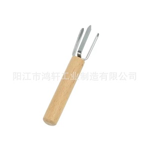 Pincho de Madera de Haya y Acero Inoxidable 430 para Asar al Aire Libre, Utensilio de Cocina 10.4x2.5x2.5cm - Product Image 3