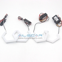Feux de jour LED hexagonaux T7-X blancs et jaunes 90MM pour lentille de projecteur de phare de voiture – Rétrofit/Mise à niveau