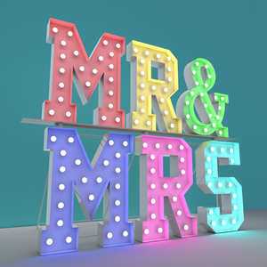 Lettres lumineuses LED géantes en forme de cœur pour enseigne, arche lumineuse de grande taille pour mariage - Product Image 2