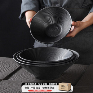Bol en mélamine Xiangyuan, grand modèle, texture pierre givrée, durable, usage commercial - Product Image 4
