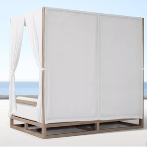 Cama Solar de Alta Calidad para Exteriores con Toldo de Teca y Refugio para el Sol - Product Image 3