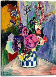 Peinture à l'huile 100% peinte à la main, <span class=keywords><strong>nature</strong></span> <span class=keywords><strong>morte</strong></span> de pivoines dans un vase, 1907, par Henri <span class=keywords><strong>Matisse</strong></span>, reproduction sur toile, œuvre d'art décorative - Product Image 1