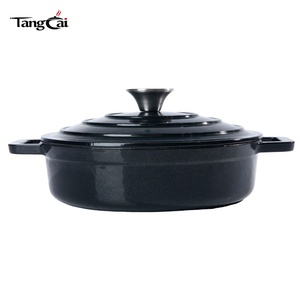 Marmite ronde en fonte émaillée de 24 cm pour fruits de mer, compatible induction, pour restaurants et fournitures de cuisine en gros - Product Image 2