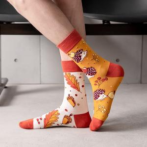 Calcetines de Algodón con Diseño de Flores y Pájaros, Calcetines Divertidos y Coloridos para Hombre - Product Image 5